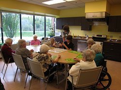 Long Term Care residents playing bingo