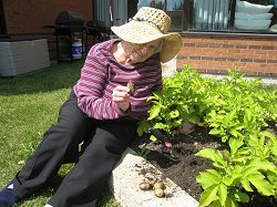 Long Term Care resident gardening