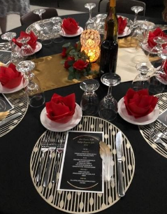 Recognition gala table setting