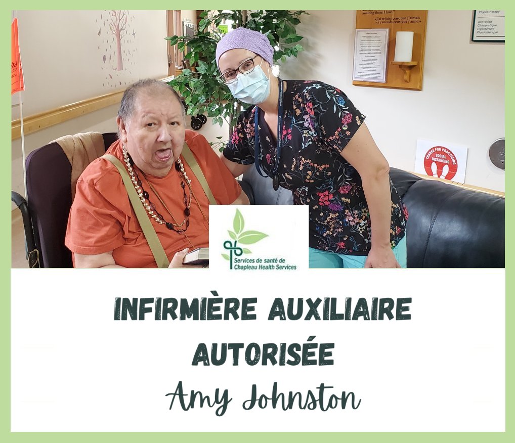 Amy Johnston working with an elderly patient