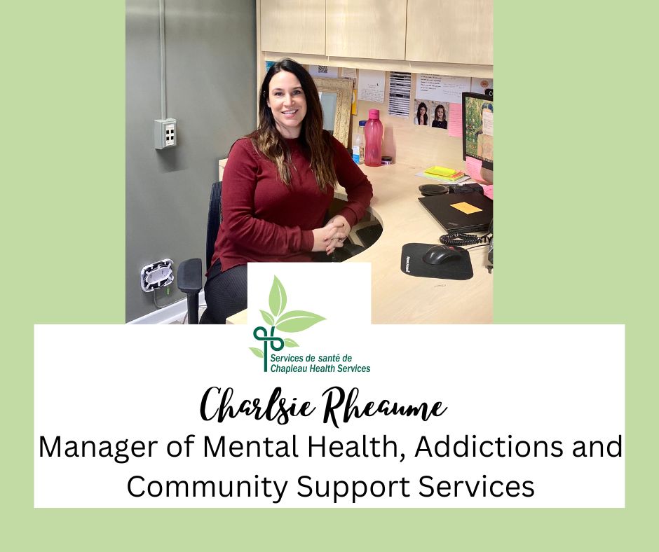 Charlsie Rheaume at her desk
