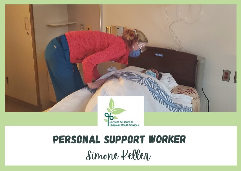 Employee Simone Keller attending to a patient