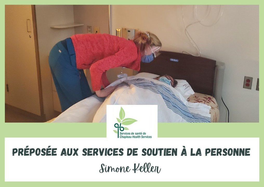 Employee Simone Keller attending to a patient