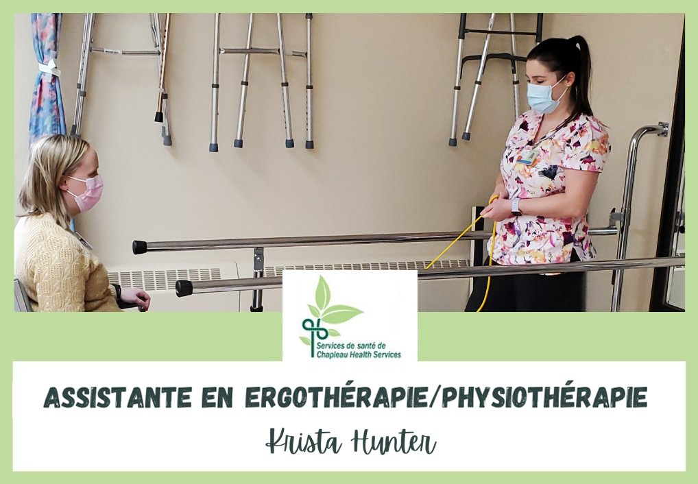 Employee Krista Hunter doing physiotherapy with a patient