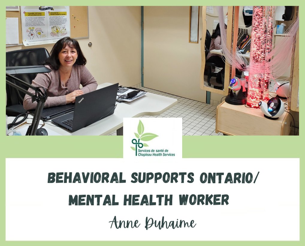 Employee Anne Duhaime working at her desk