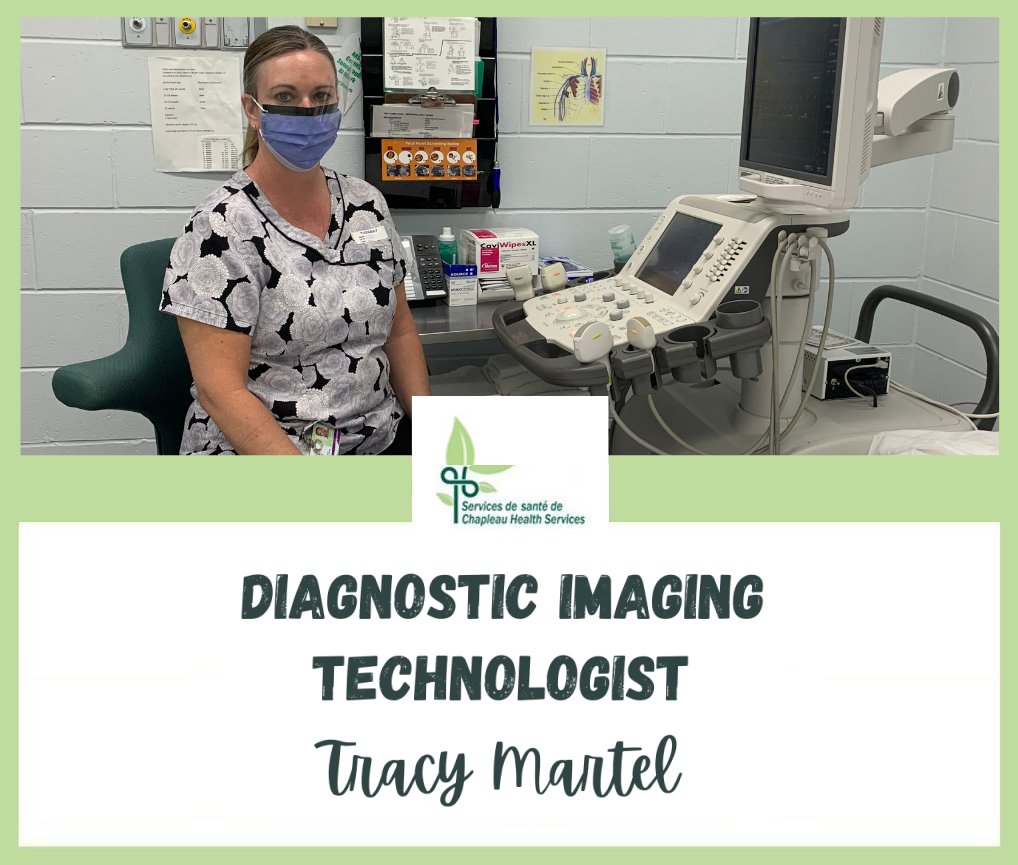 Tracy Martel working in the diagnostic imaging room