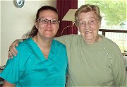 Home support worker with patient