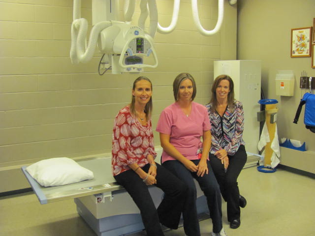 Diagnostic imaging x-ray machine and staff